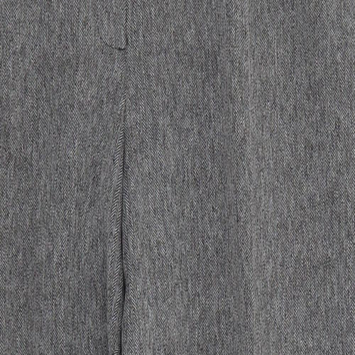 Autonomy Womens Grey Herringbone Polyester Dress Pants Trousers Size 14 L23 in Regular