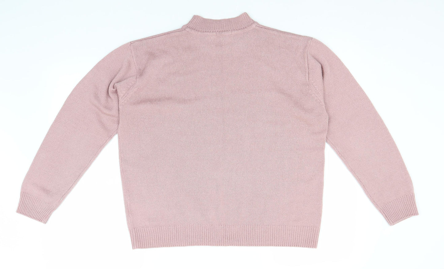 Damart Womens Grey High Neck  Acrylic Pullover Jumper Size 14