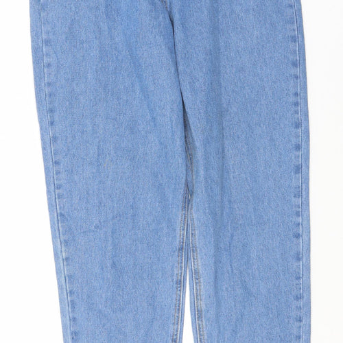 Missguided Womens Blue  Cotton Straight Jeans Size 8 L30 in Regular