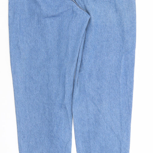 Missguided Womens Blue  Cotton Straight Jeans Size 8 L30 in Regular
