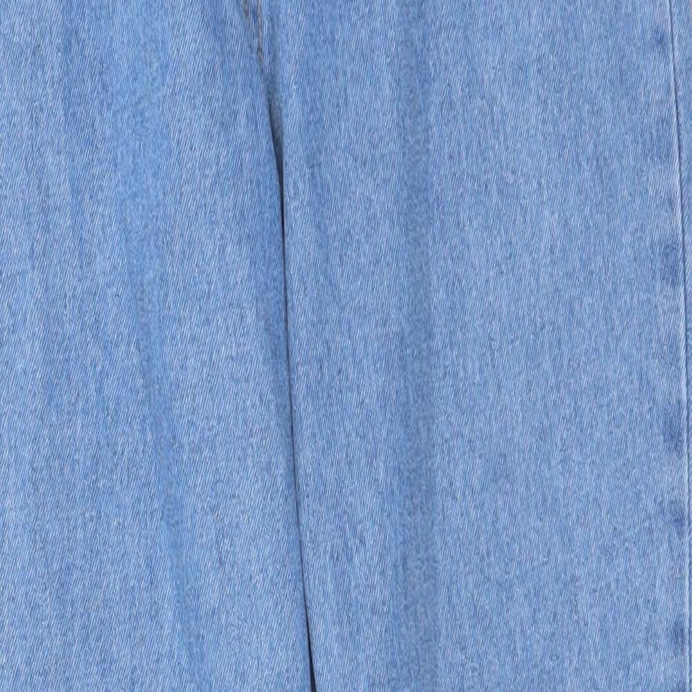 Missguided Womens Blue  Cotton Straight Jeans Size 8 L30 in Regular