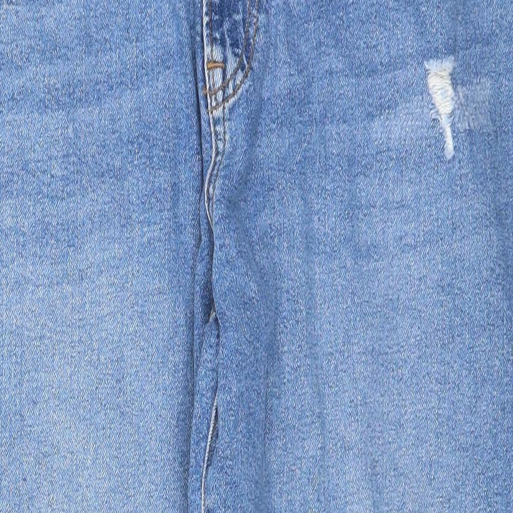New Look Womens Blue  Cotton Mom Jeans Size 18 L25 in Regular