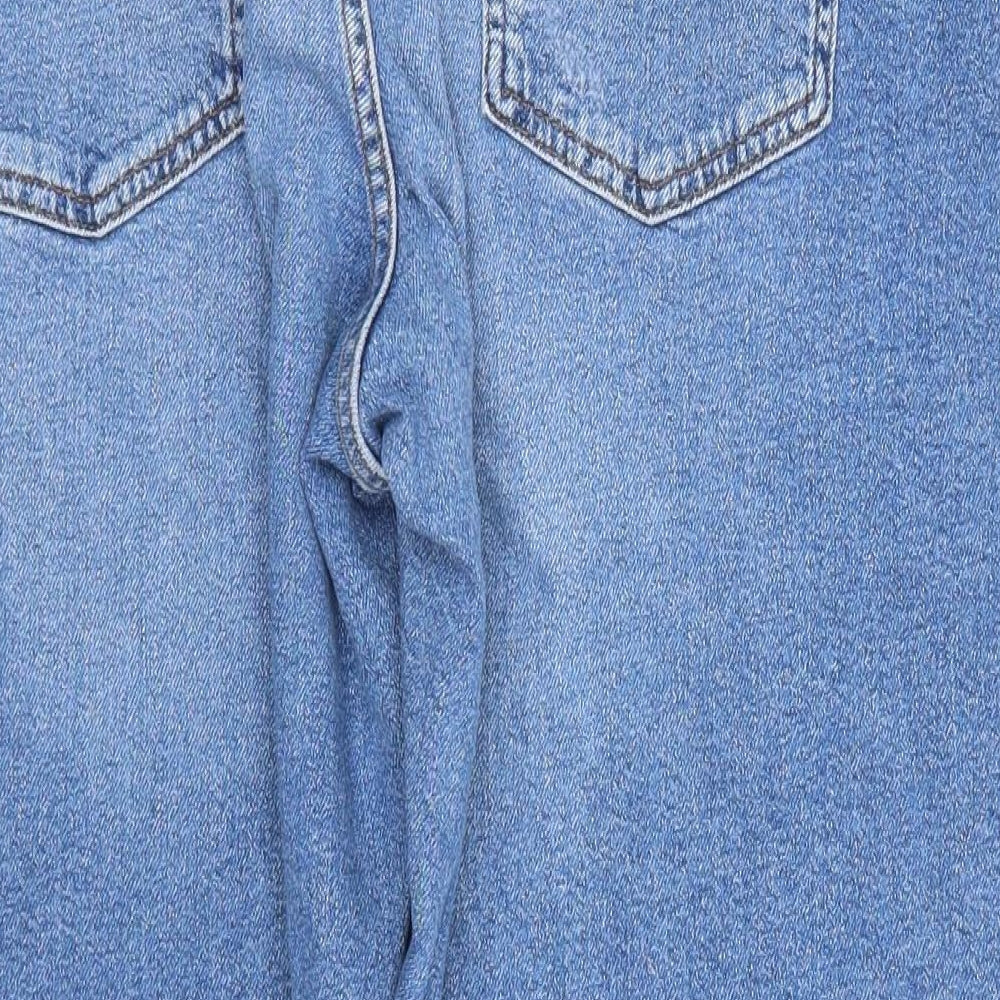 New Look Womens Blue  Cotton Mom Jeans Size 18 L25 in Regular