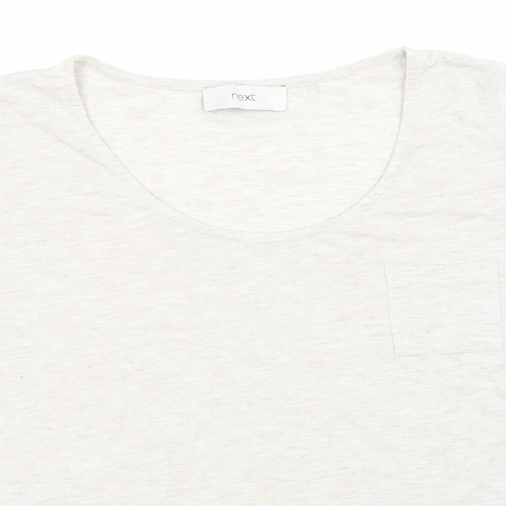 NEXT Womens Green  Viscose Basic T-Shirt Size 10 Round Neck