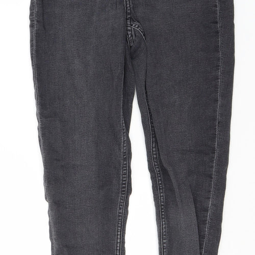 Divided Womens Grey  Cotton Skinny Jeans Size 10 L24 in Regular