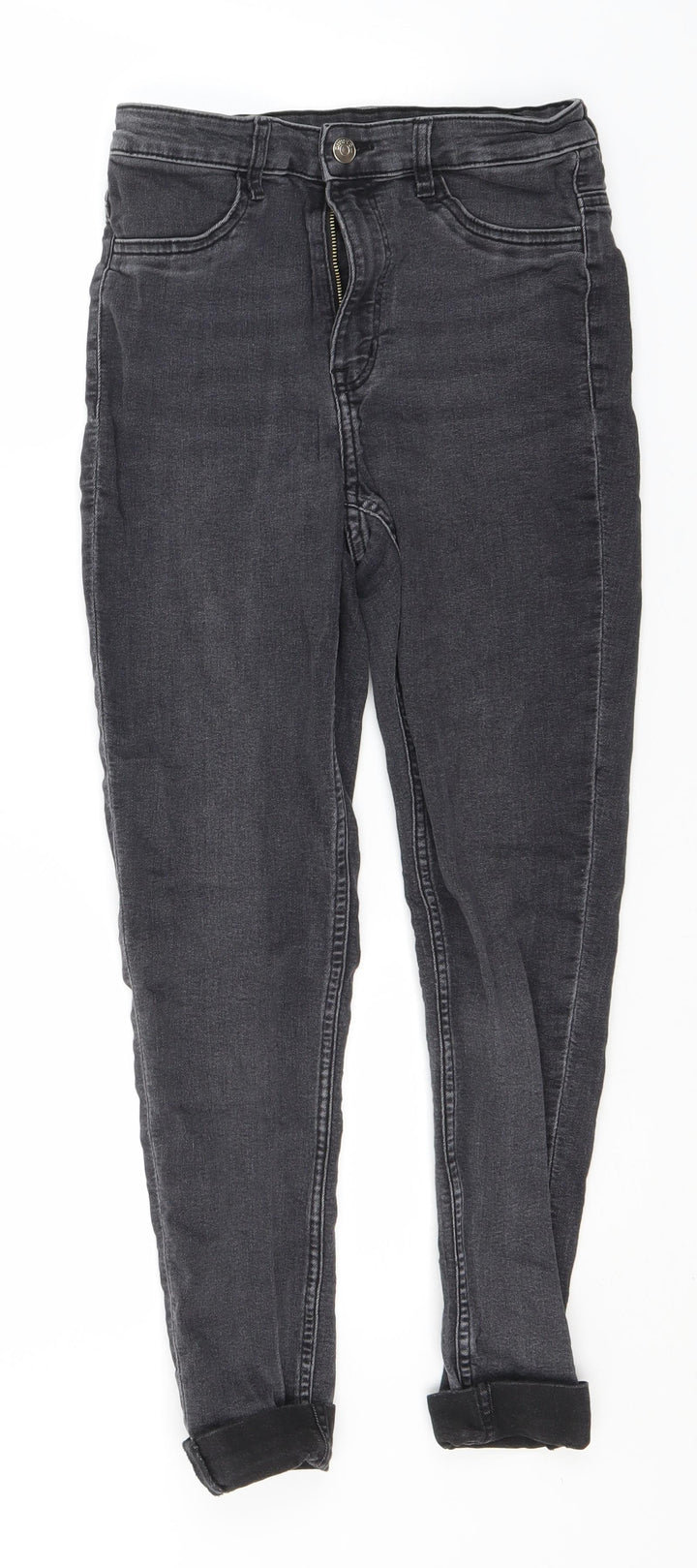 Divided Womens Grey  Cotton Skinny Jeans Size 10 L24 in Regular