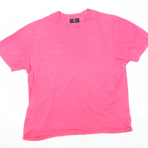 Blue Harbour Womens Pink  Cotton Basic T-Shirt Size L Round Neck
