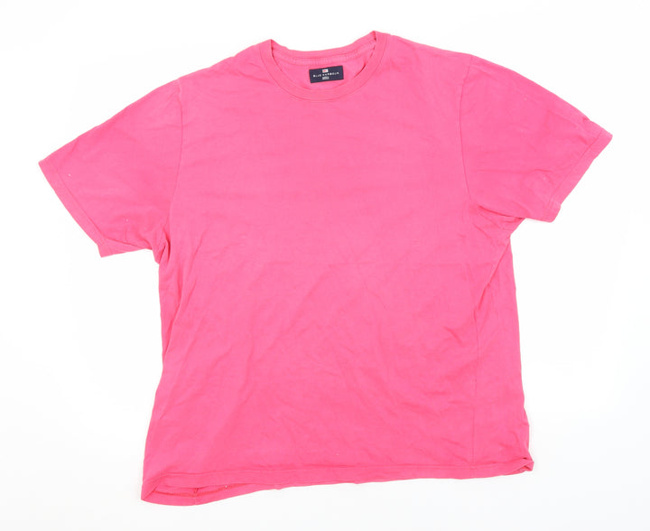 Blue Harbour Womens Pink Cotton Basic T-Shirt Size L Round Neck