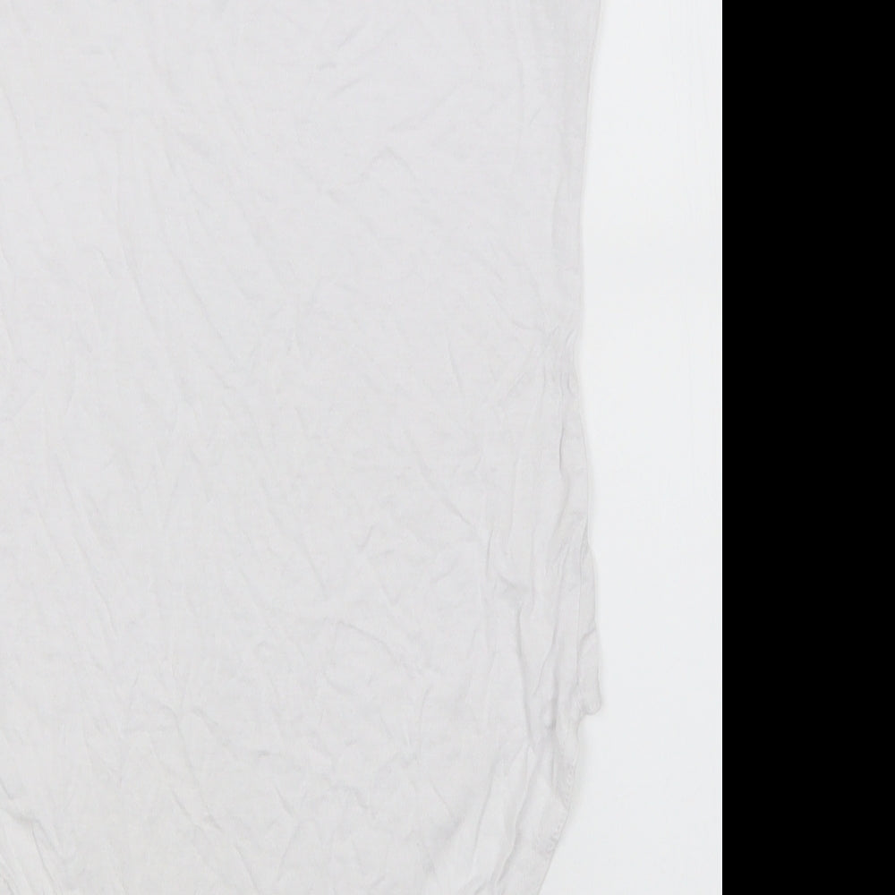 Boohoo Womens White  Viscose Leotard One-Piece Size 12