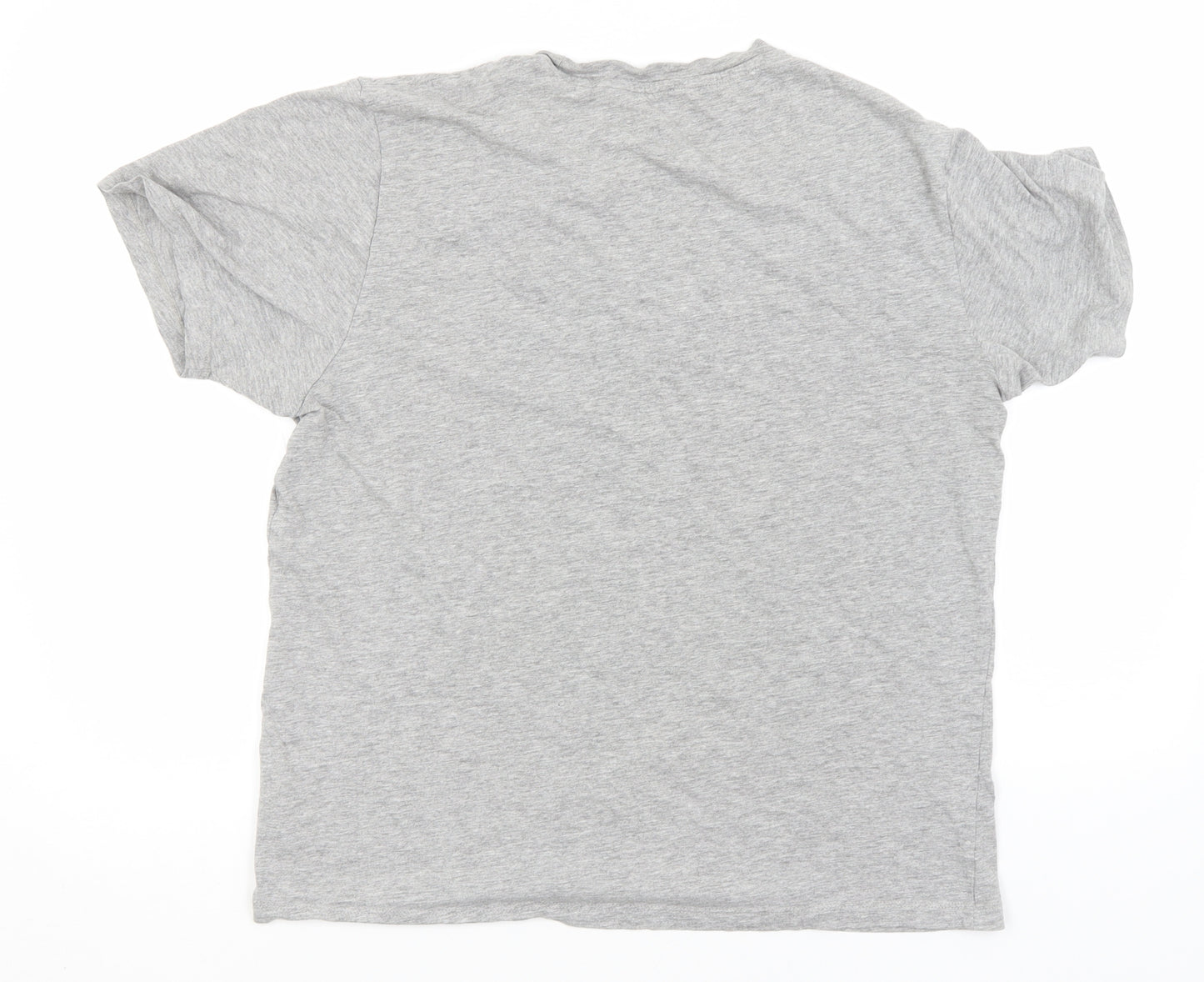 Primark Mens Grey  Cotton  T-Shirt Size L Roll Neck