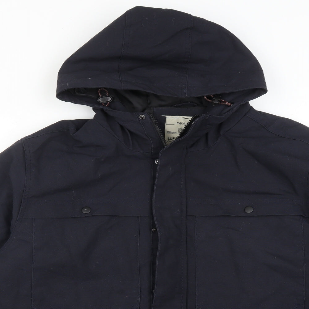 NEXT Mens Blue   Overcoat Coat Size XL