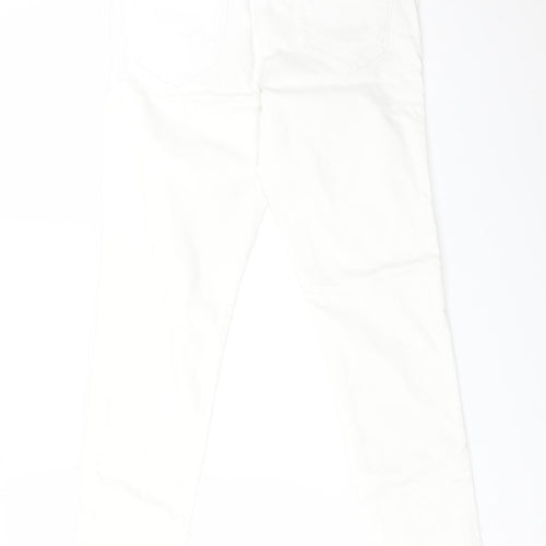 NEXT Womens White  Cotton Skinny Jeans Size 10 L29 in Regular