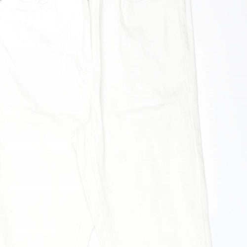 NEXT Womens White  Cotton Skinny Jeans Size 10 L29 in Regular