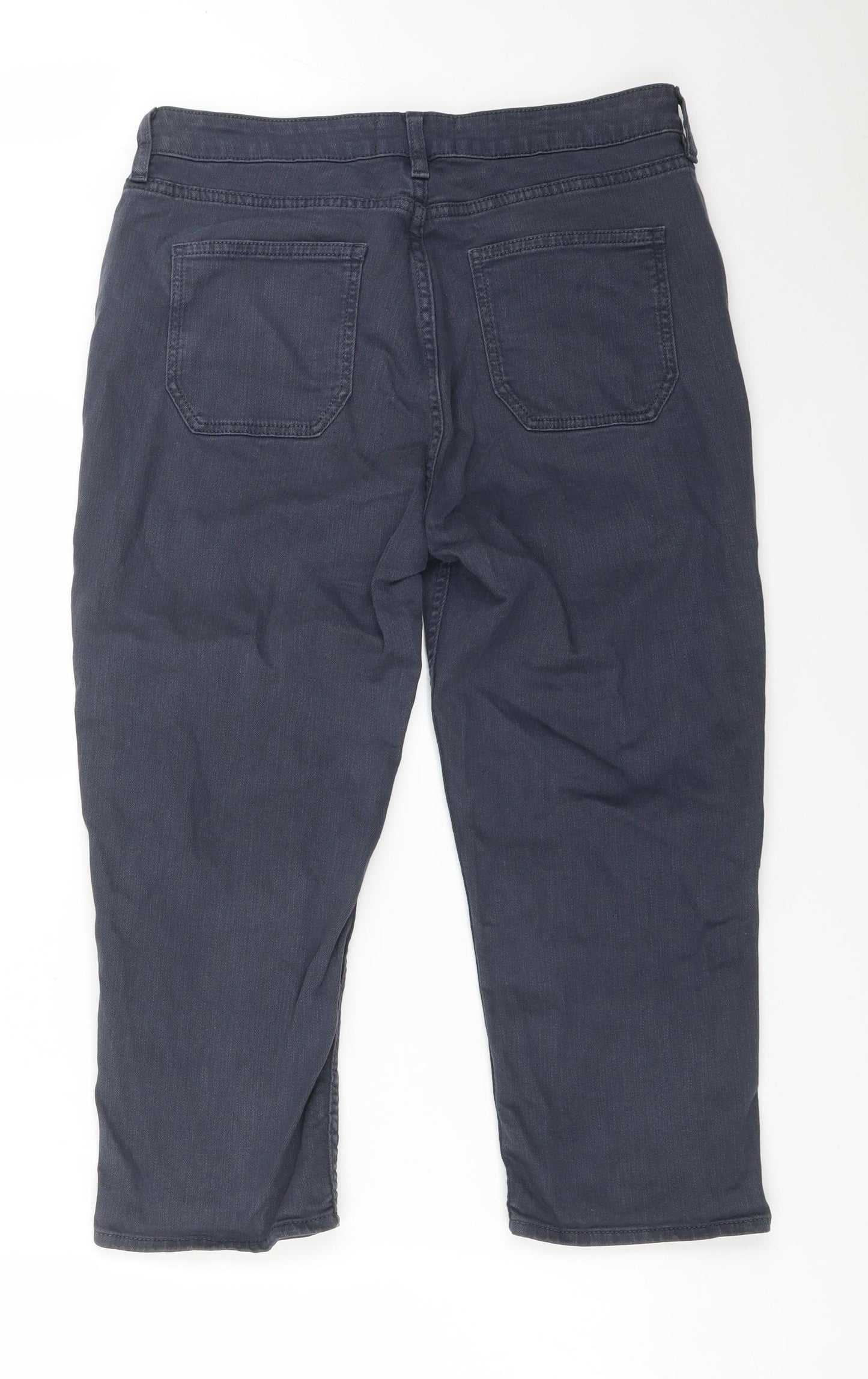 Fat Face Womens Blue  Cotton Cropped Jeans Size 12 L21 in Regular