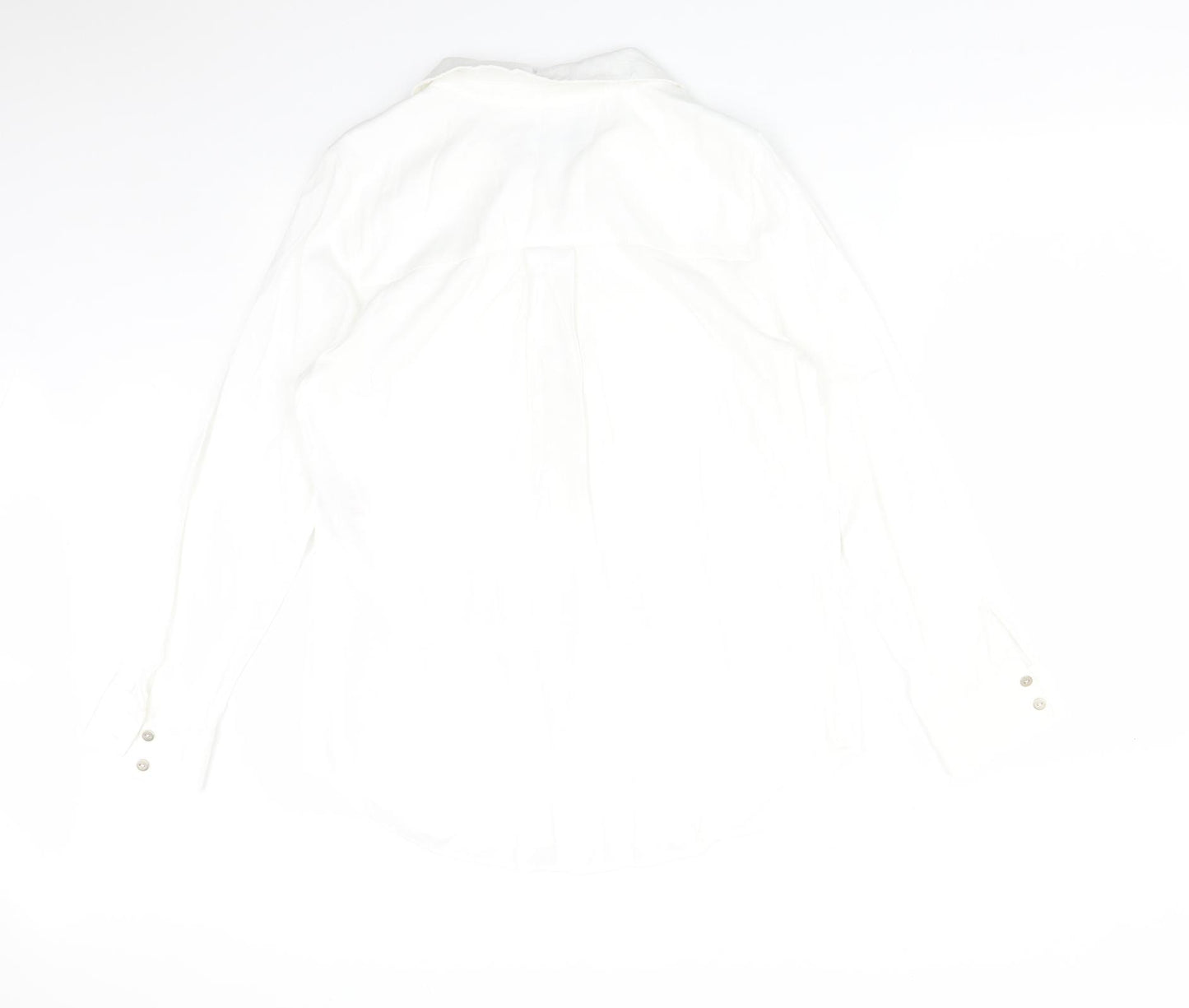 Mint Velvet Womens White  Viscose Basic Blouse Size 12 Collared