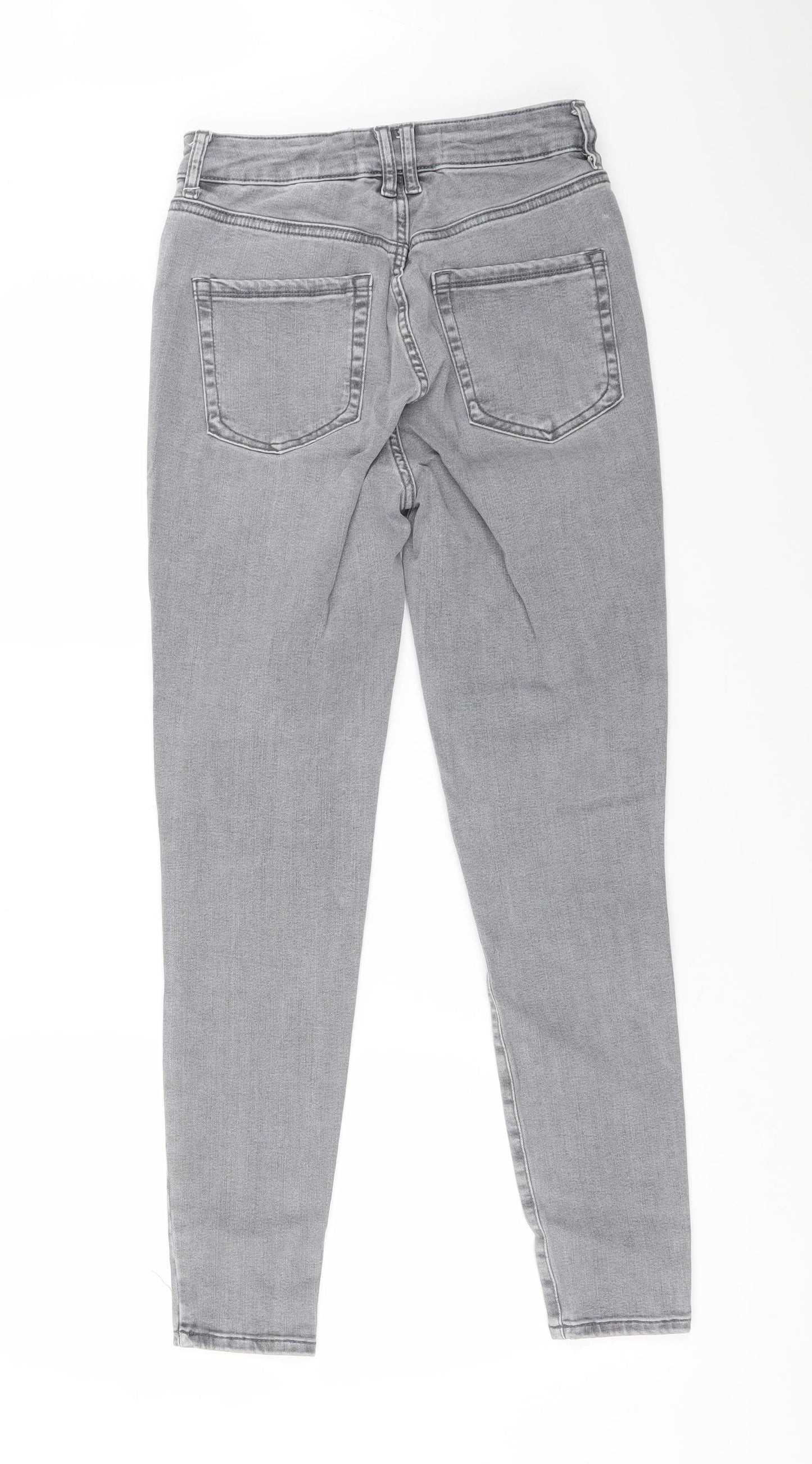 NEXT Womens Grey  Lyocell Skinny Jeans Size 12 L28 in Regular