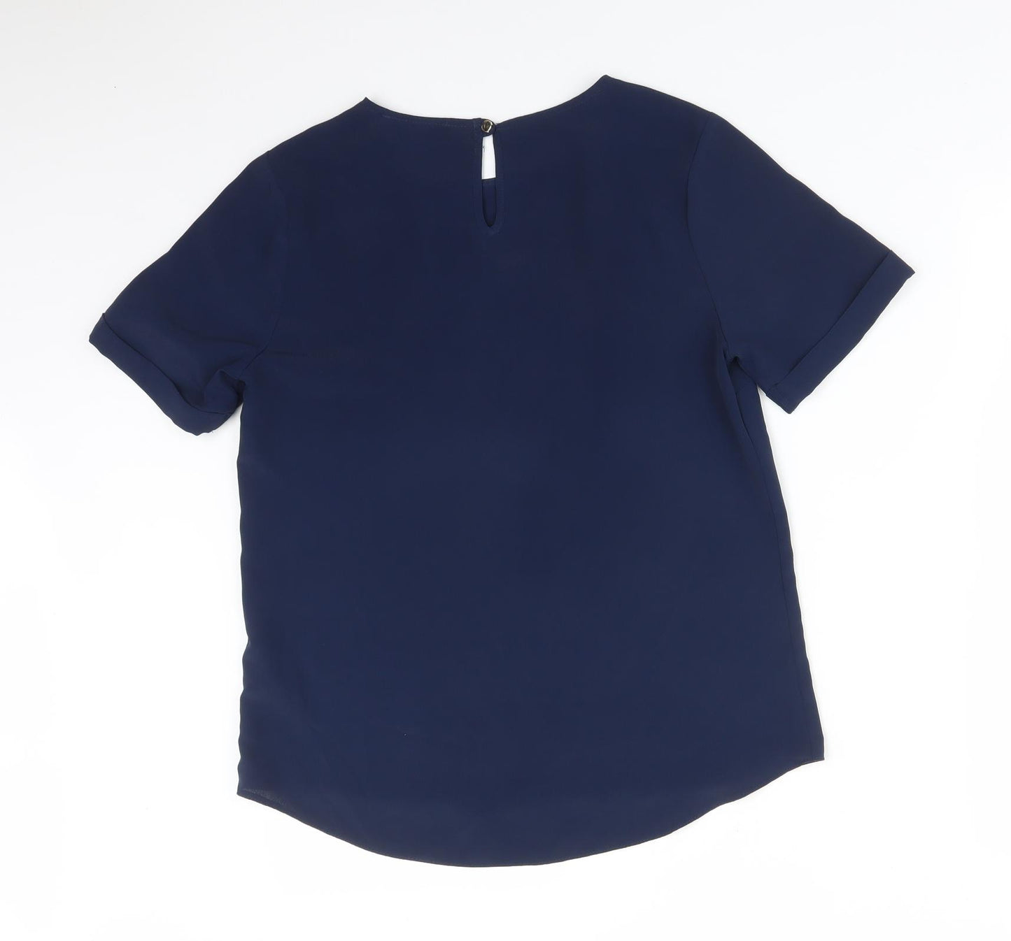 Primark Womens Blue  Polyester Basic T-Shirt Size 8 Round Neck