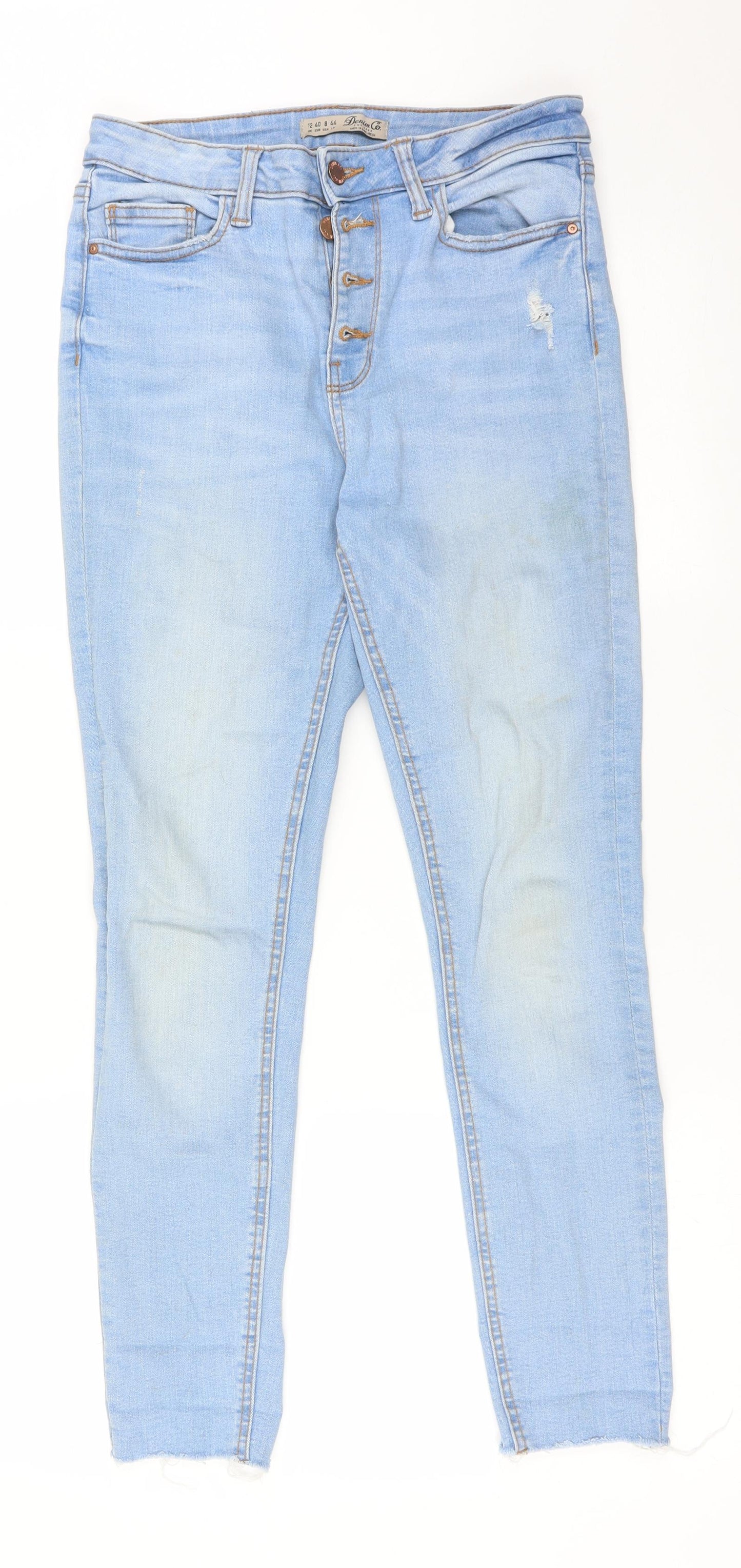 DENIM CO Womens Blue  Cotton Skinny Jeans Size 12 L27 in Regular
