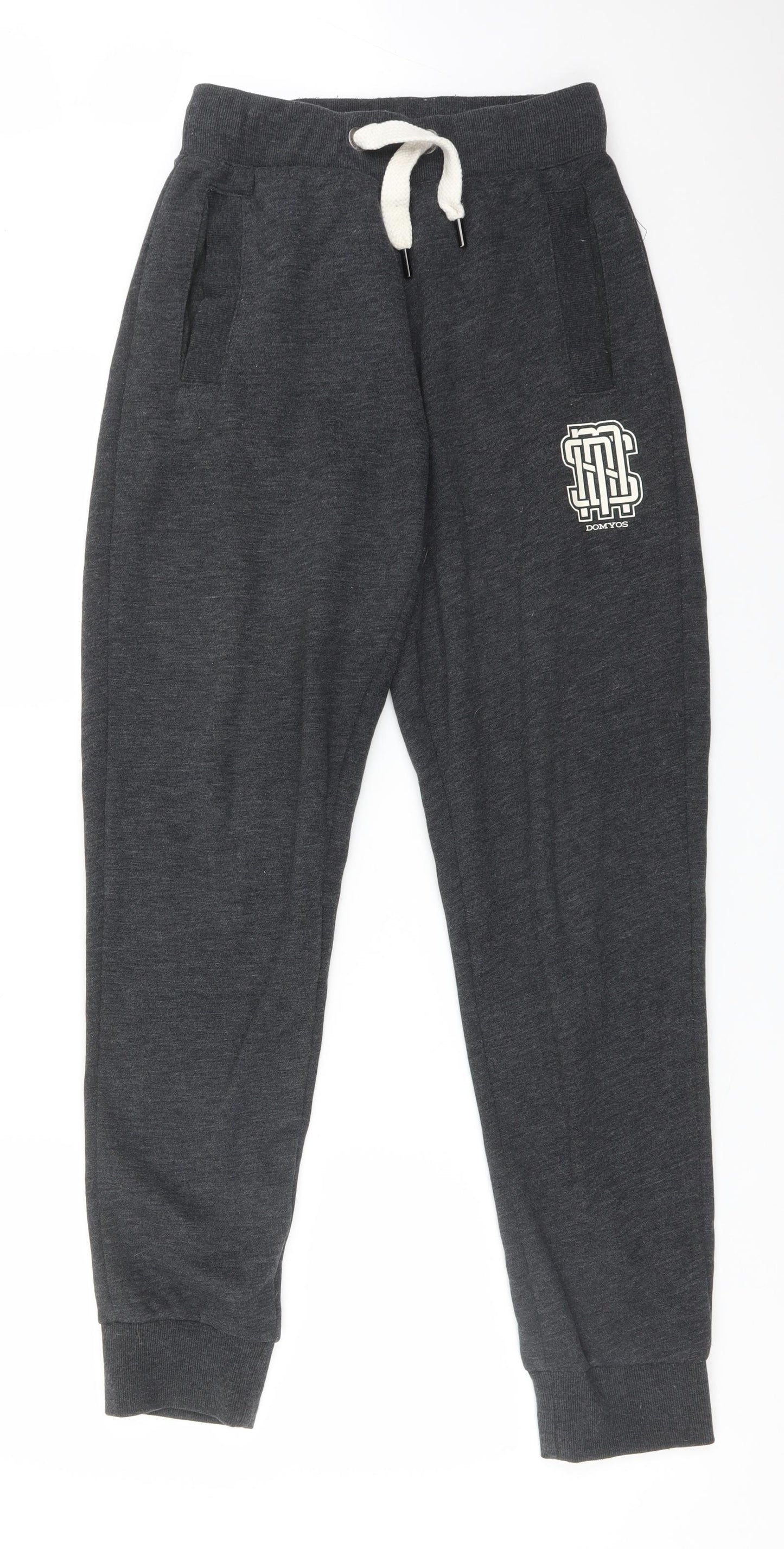 DECATHLON Mens Grey  Cotton Jogger Trousers Size S L31 in Slim