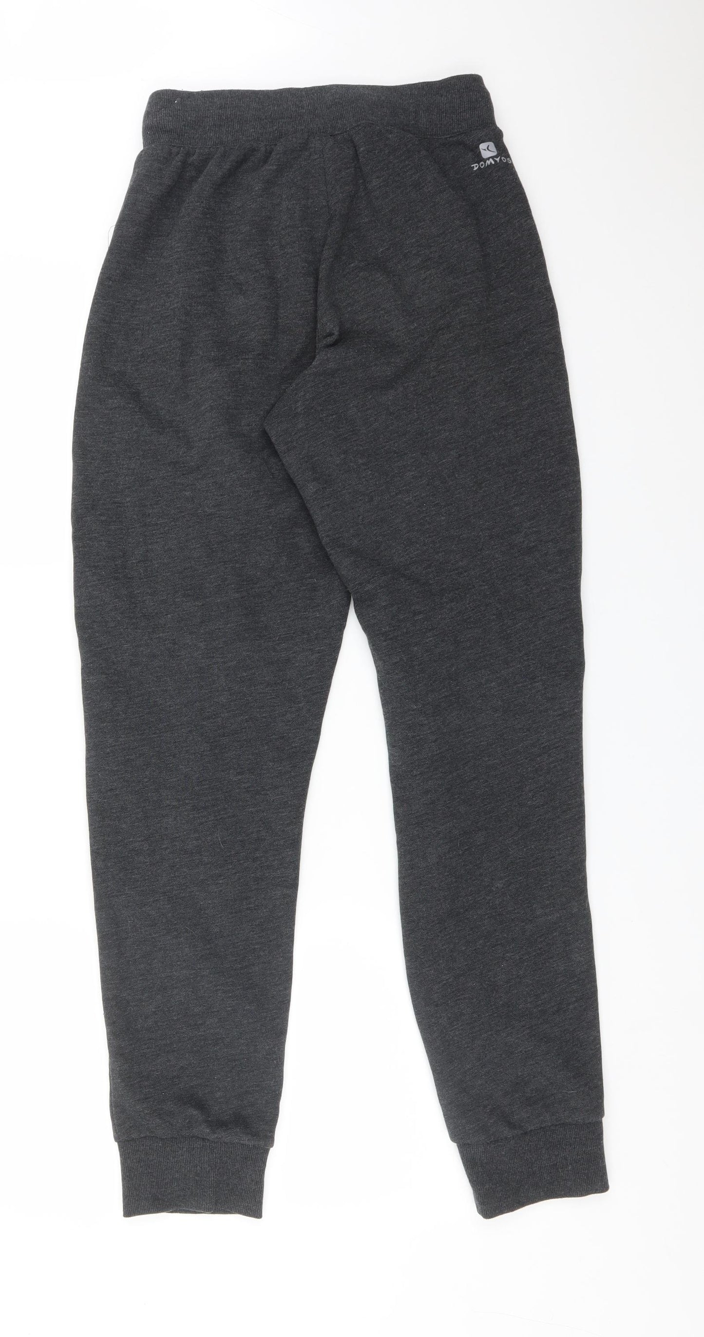 DECATHLON Mens Grey  Cotton Jogger Trousers Size S L31 in Slim