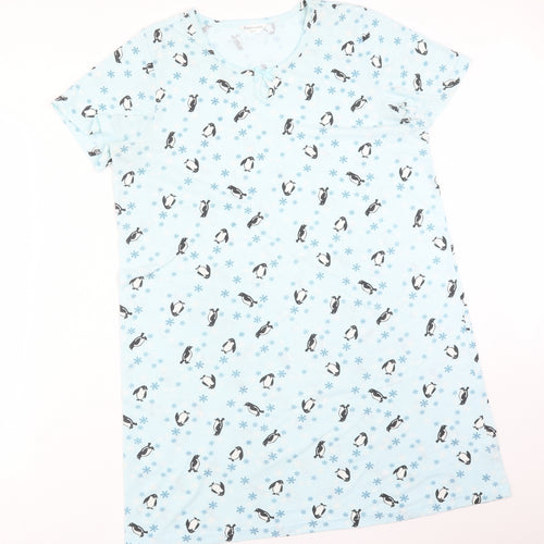 BONMARCHE Womens Blue Animal Print Polyester  Dress Size 14   - PENGUIN SNOWFLAKES