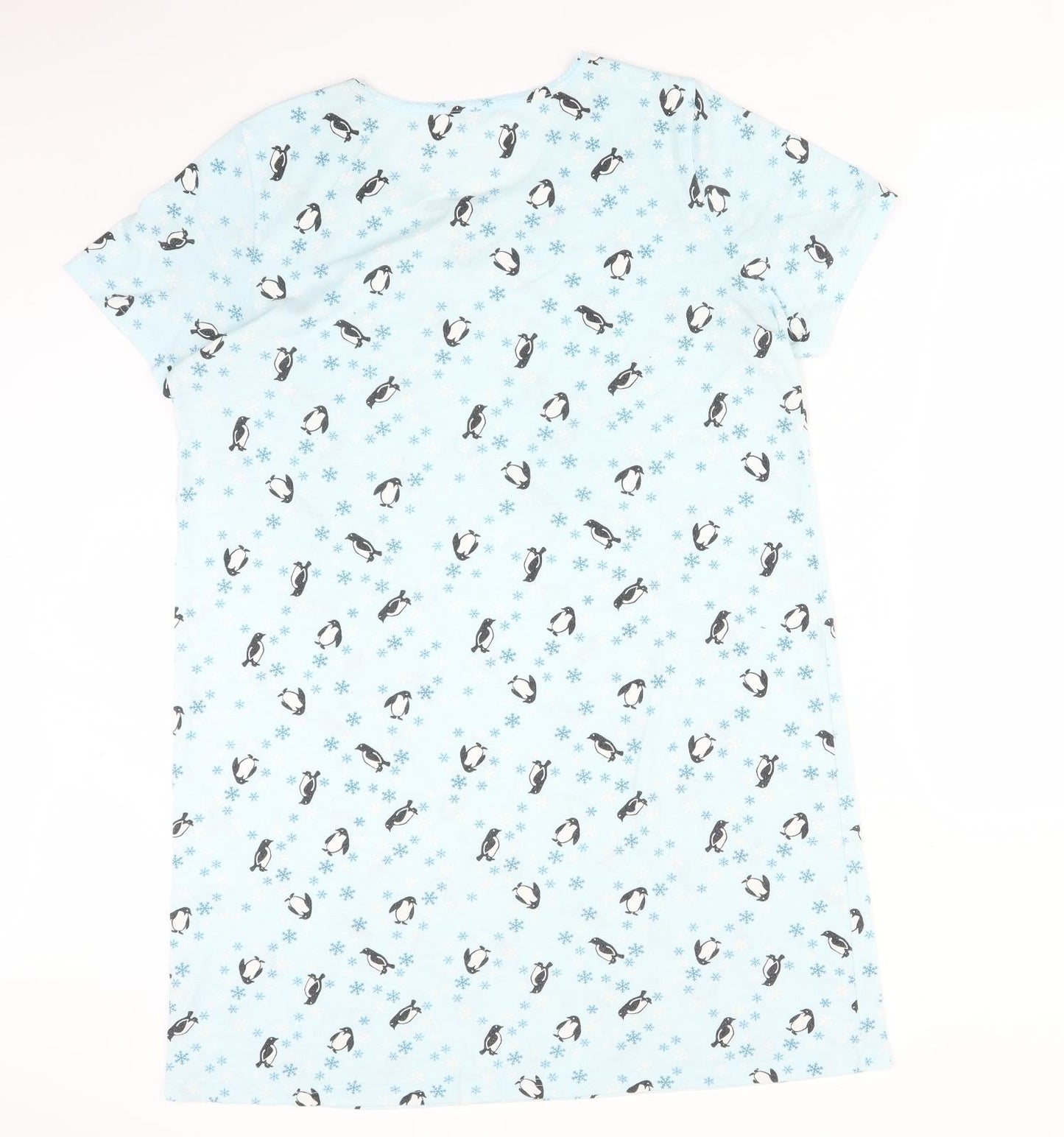 BONMARCHE Womens Blue Animal Print Polyester  Dress Size 14   - PENGUIN SNOWFLAKES