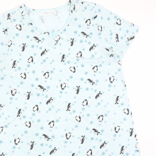 BONMARCHE Womens Blue Animal Print Polyester  Dress Size 14   - PENGUIN SNOWFLAKES