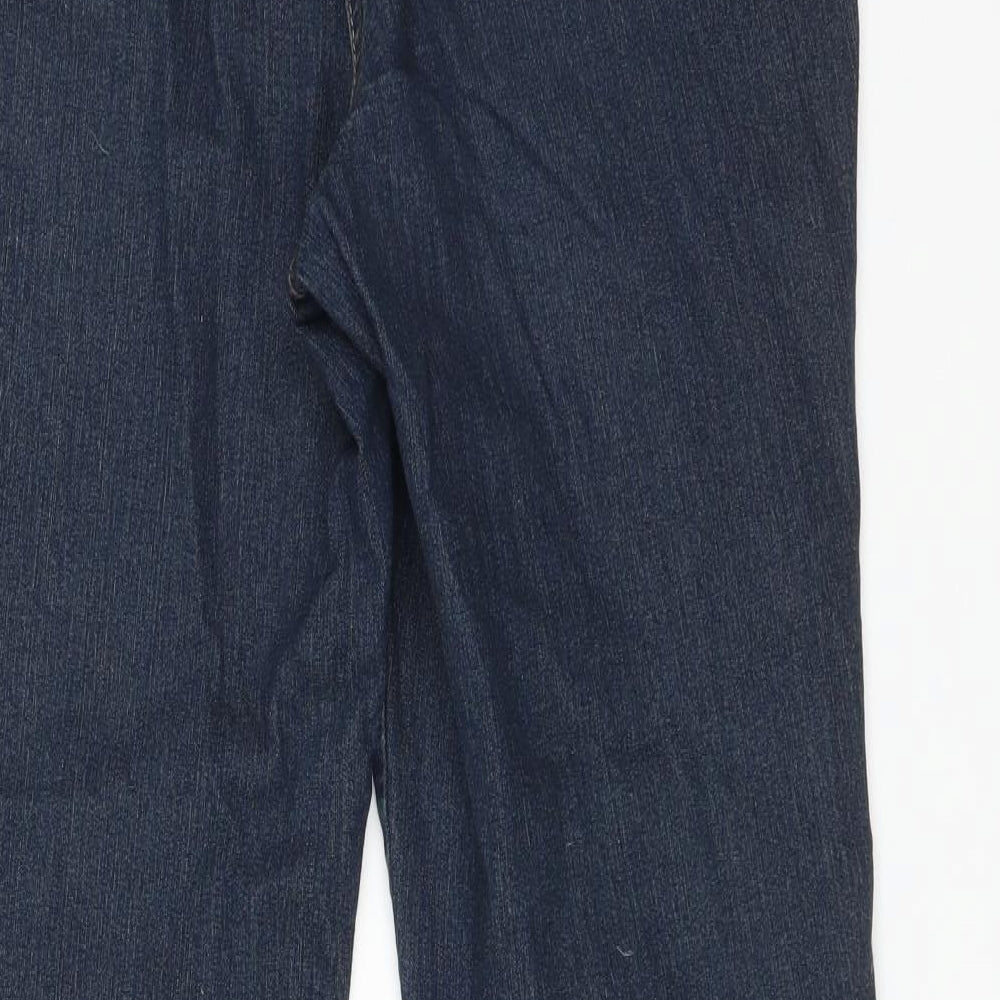 M&Co Womens Blue  Cotton Straight Jeans Size 20 L29 in Regular