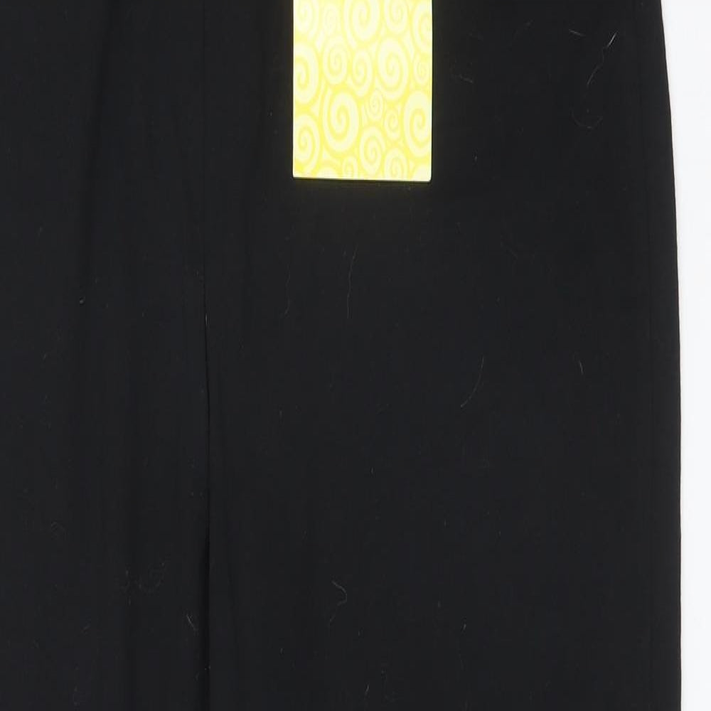 Quacker Factory Womens Black  Cotton  Leggings Size L L28 in