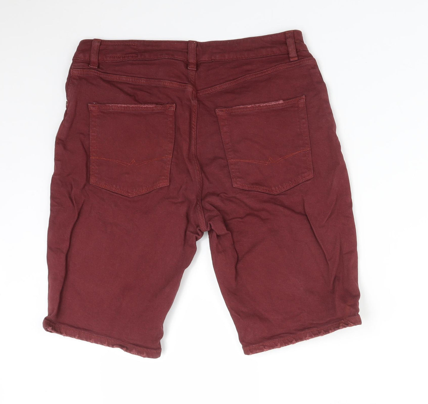 ASOS Mens Red  Cotton  Shorts Size 32 L9 in Regular