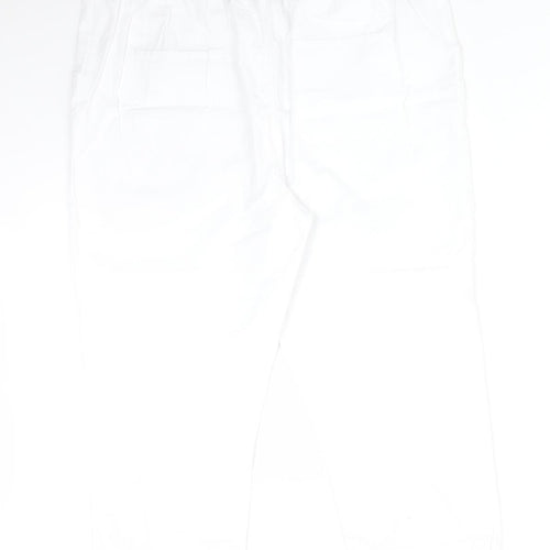 ISLE Womens White  Cotton Trousers  Size 16 L21 in Regular