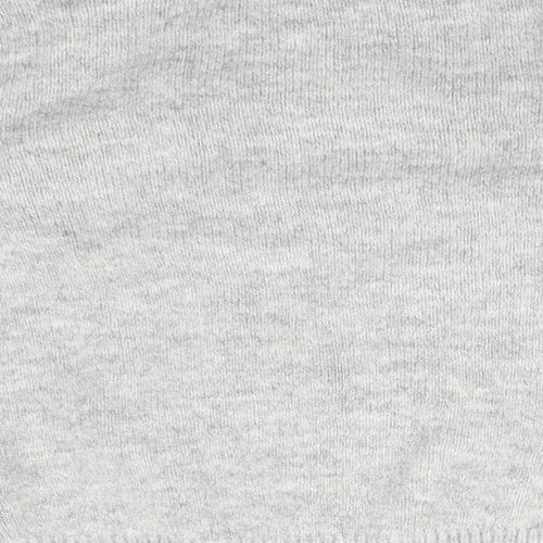 Primark Girls Grey  Acrylic Basic T-Shirt Size 6-7 Years Round Neck  - MEOW