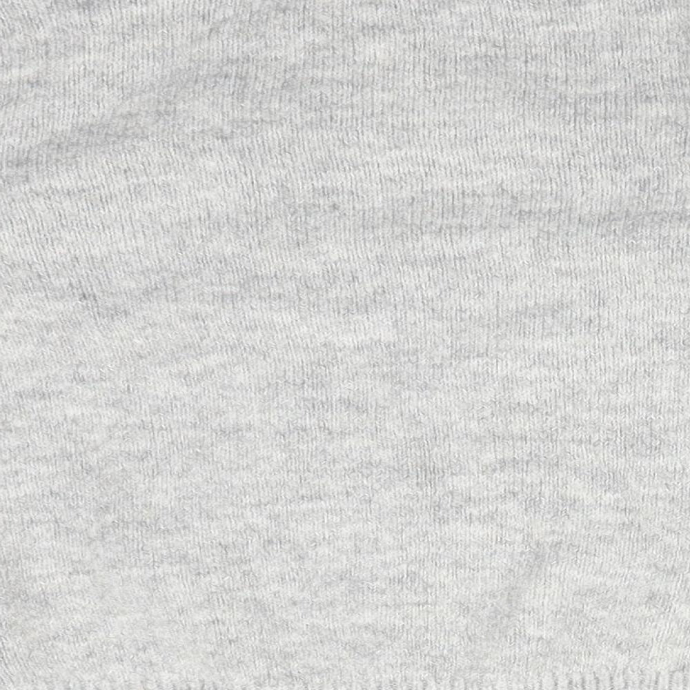 Primark Girls Grey  Acrylic Basic T-Shirt Size 6-7 Years Round Neck  - MEOW