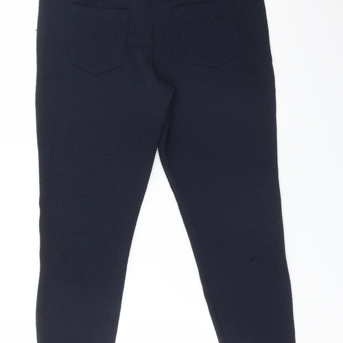 M&Co Womens Blue  Polyester Jegging Trousers Size 12 L25 in Regular