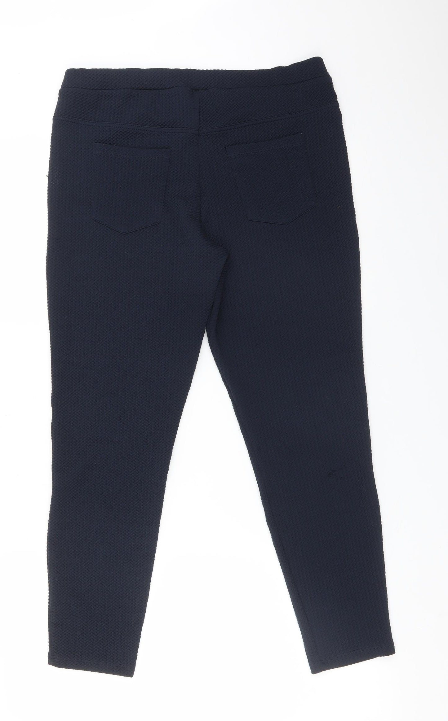 M&Co Womens Blue  Polyester Jegging Trousers Size 12 L25 in Regular