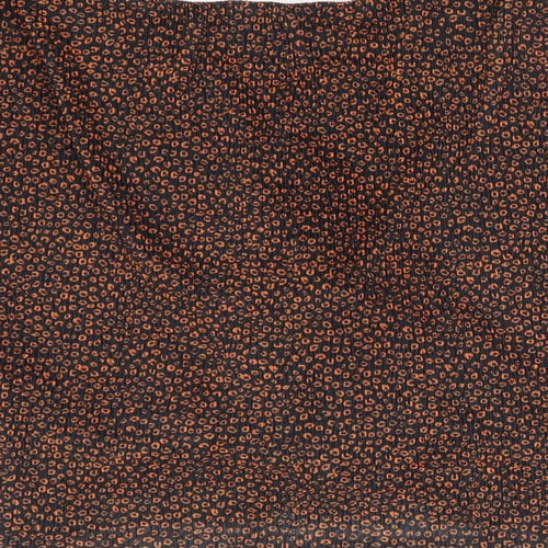 M&S Womens Multicoloured Animal Print Polyester Basic T-Shirt Size 14 V-Neck