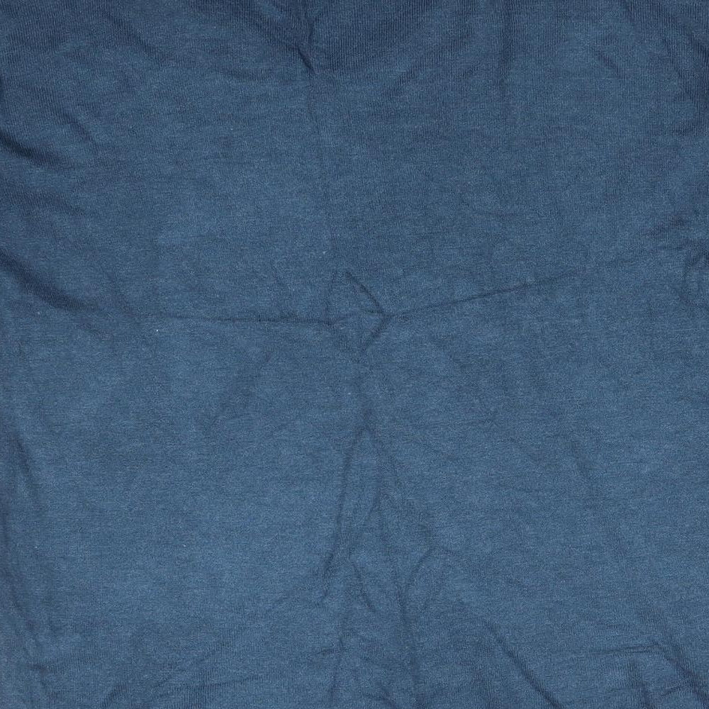 Atmosphere Womens Blue  Viscose Basic T-Shirt Size 10 V-Neck