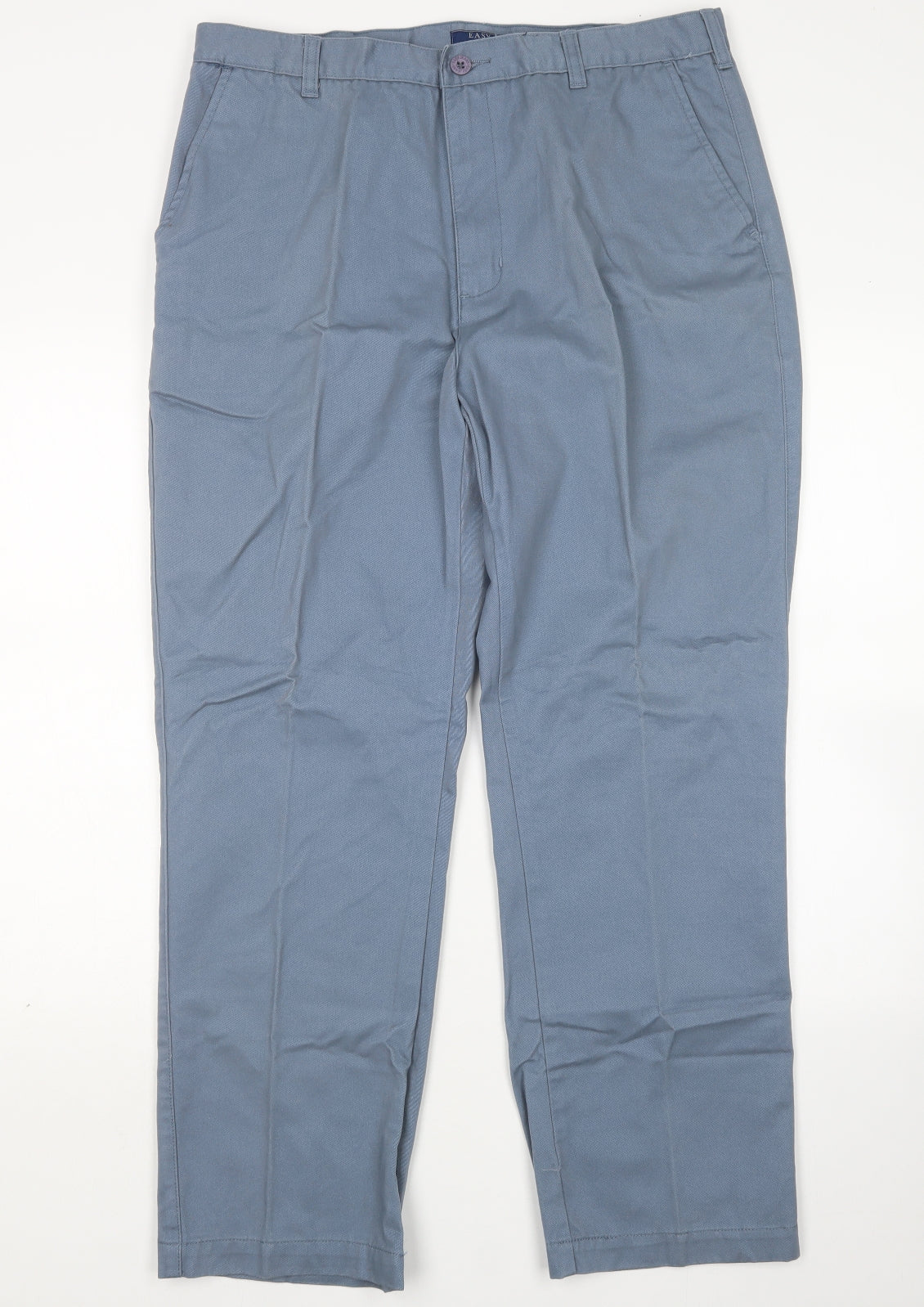 Matalan Mens Blue  Cotton Chino Trousers Size 36 L30 in Regular