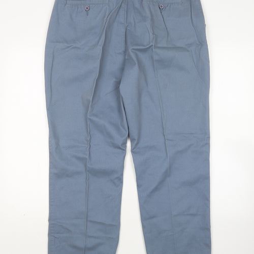 Matalan Mens Blue  Cotton Chino Trousers Size 36 L30 in Regular