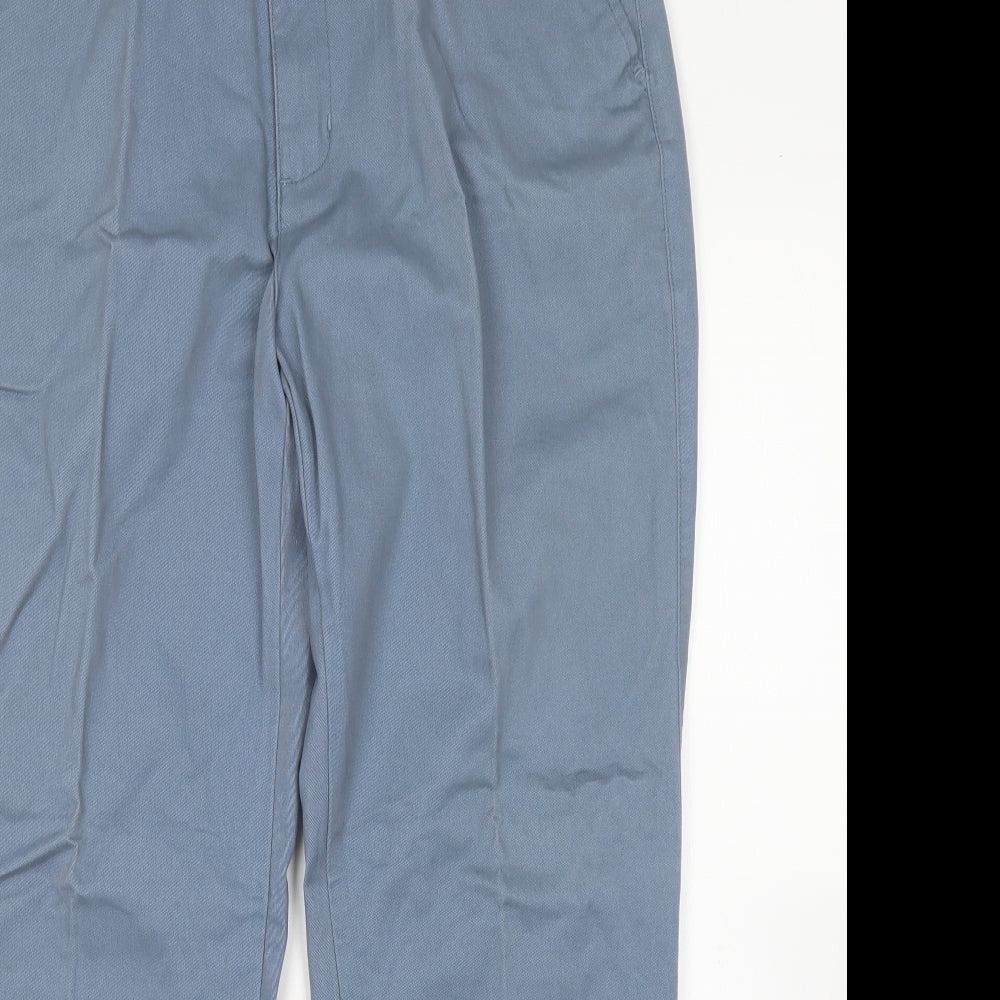 Matalan Mens Blue  Cotton Chino Trousers Size 36 L30 in Regular