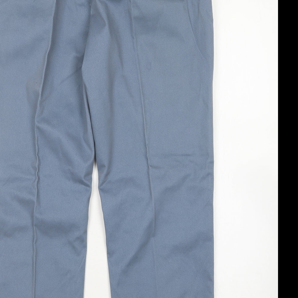 Matalan Mens Blue  Cotton Chino Trousers Size 36 L30 in Regular