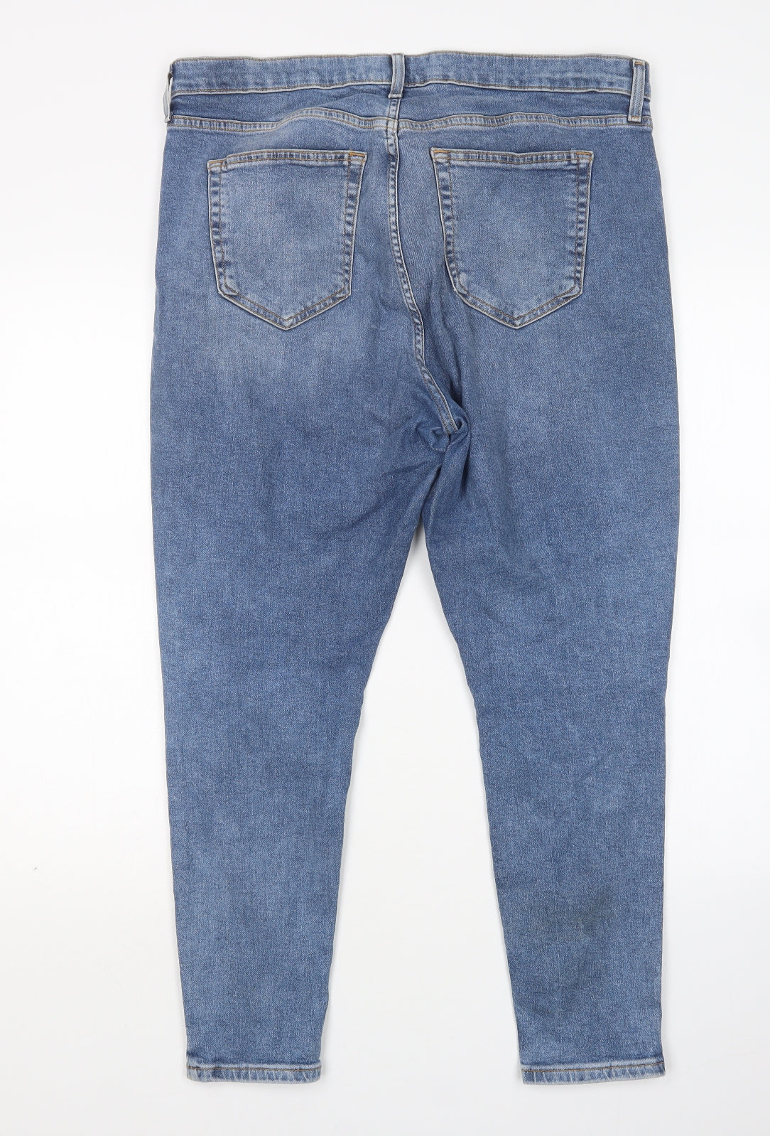 Topshop Womens Blue  Cotton Skinny Jeans Size 36 in L26 in Regular