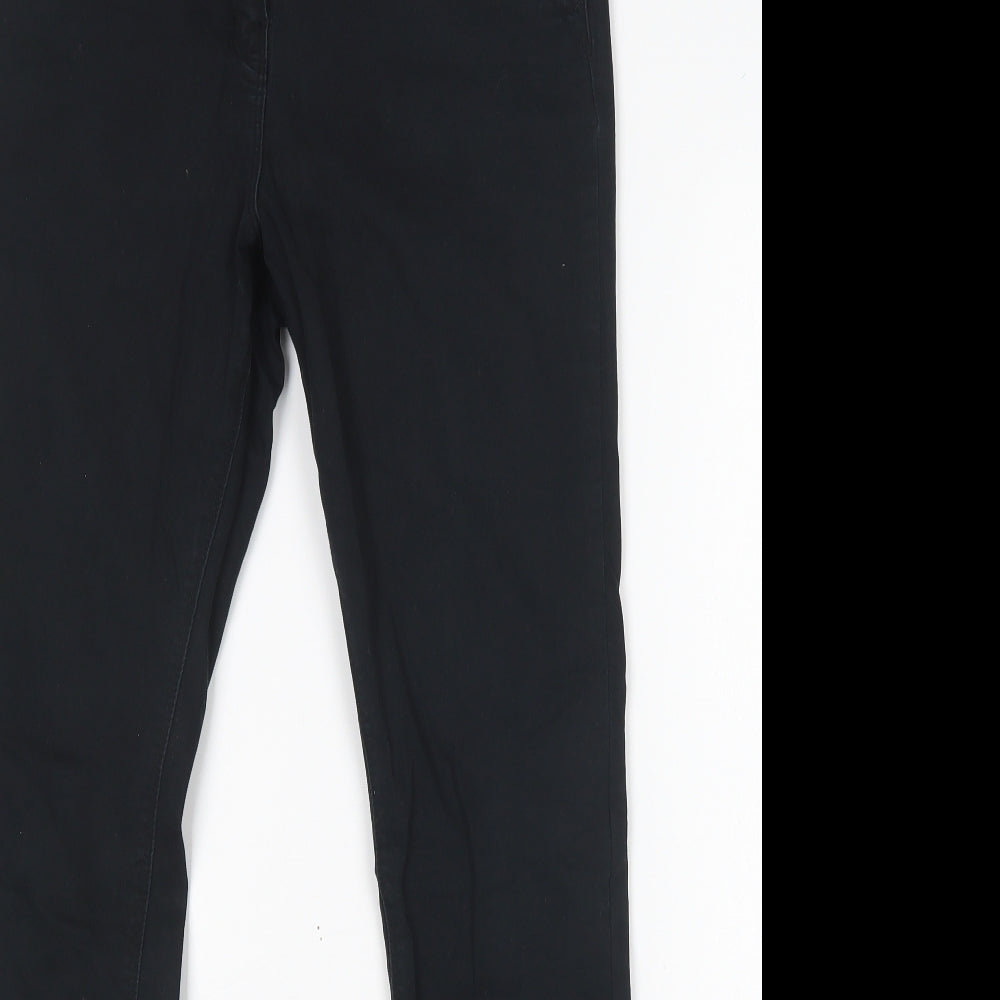 George Womens Black  Cotton Skinny Jeans Size 12 L28 in Regular