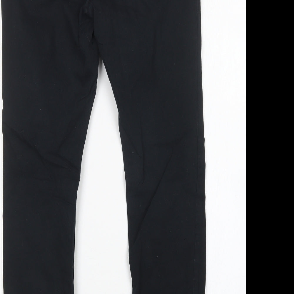 George Womens Black  Cotton Skinny Jeans Size 12 L28 in Regular