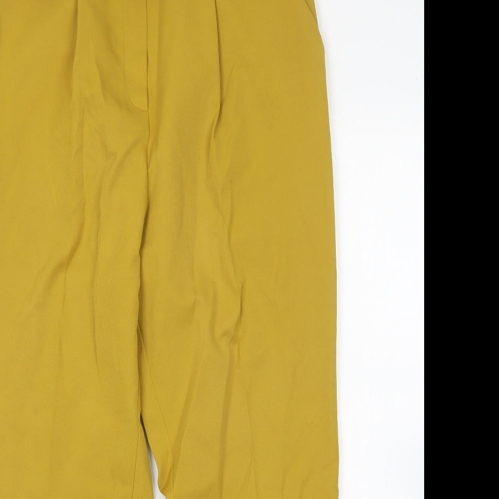 F&F Womens Green  Polyester Trousers  Size 14 L28 in Regular