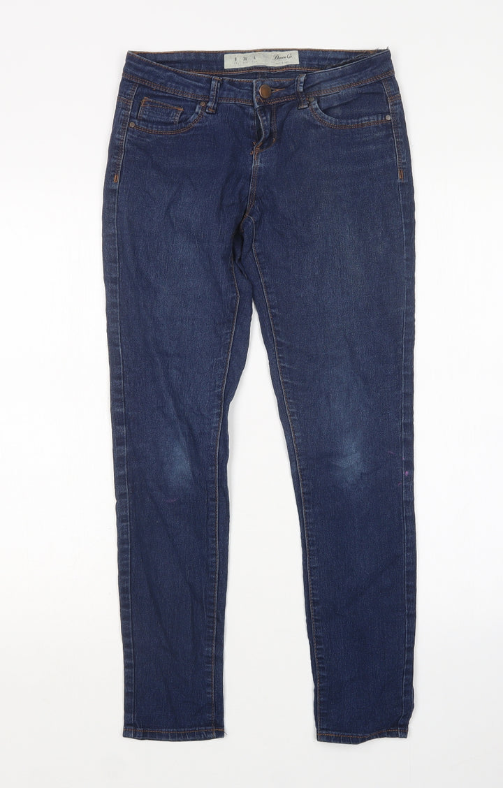 Denim Co Womens Blue Cotton Skinny Jeans Size 8 L27 in Regular