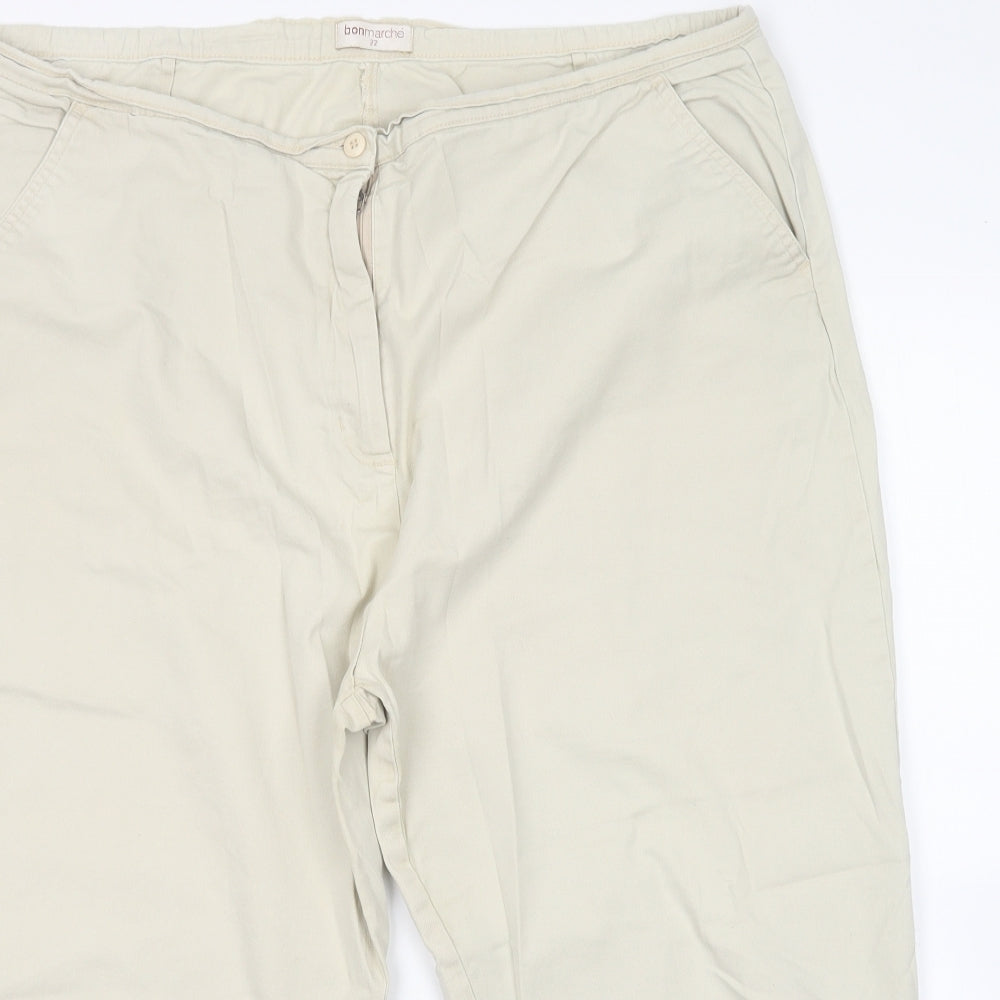 Bonmarche Womens Beige   Pedal Pusher Trousers Size 22 L20 in Regular