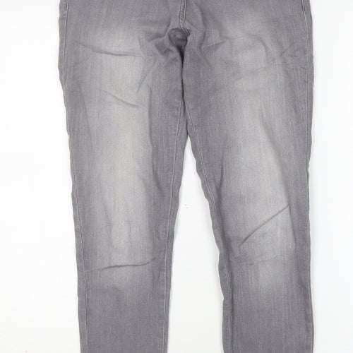 TU Womens Grey  Cotton Skinny Jeans Size 10 L29 in Regular