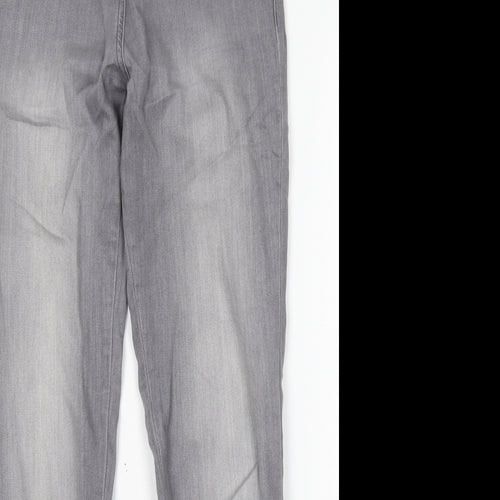 TU Womens Grey  Cotton Skinny Jeans Size 10 L29 in Regular