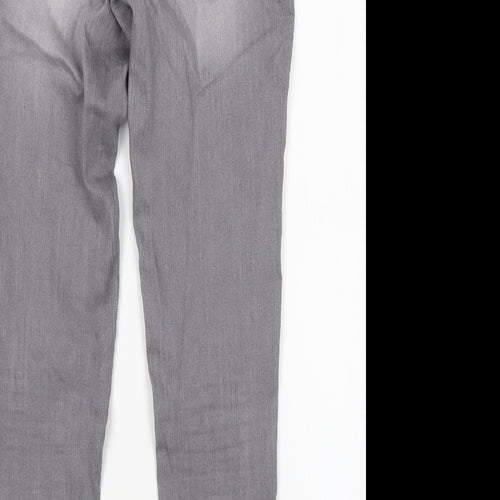 TU Womens Grey  Cotton Skinny Jeans Size 10 L29 in Regular